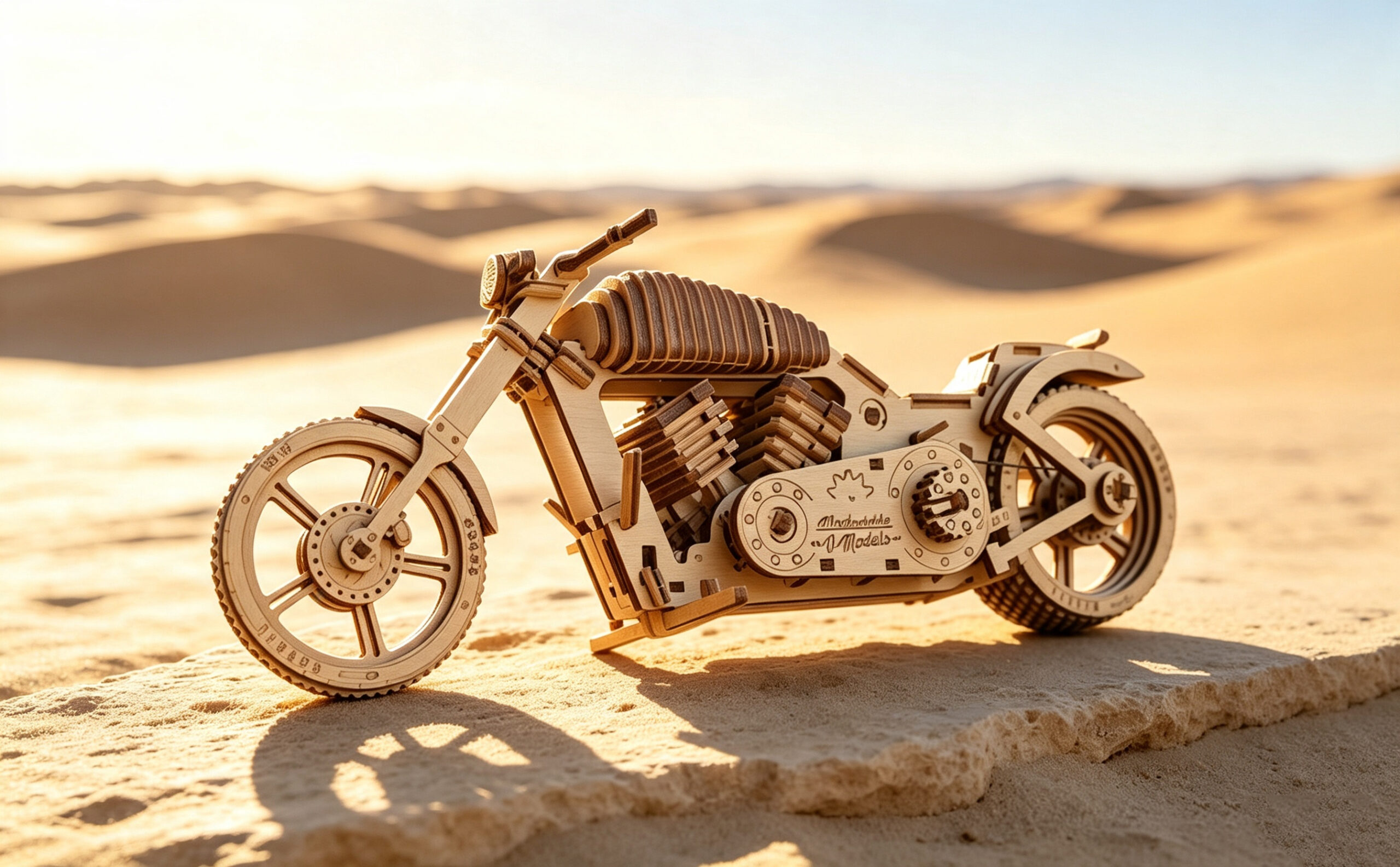 Desert Rider | Classic Wooden Motorcycle Mode