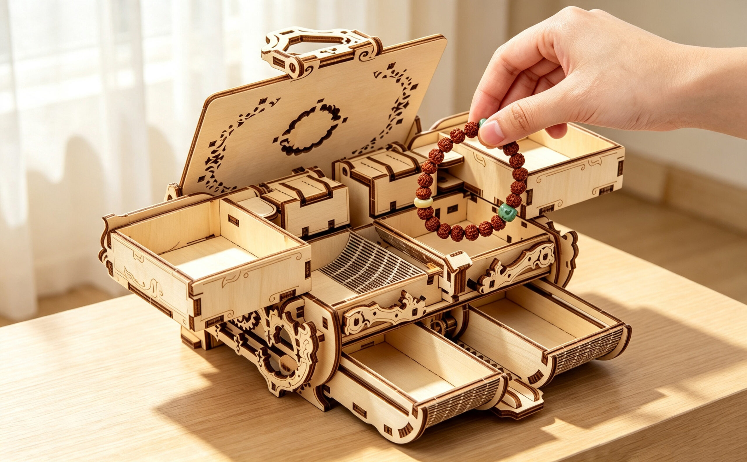 Craftsmanship Wooden Jewelry Box