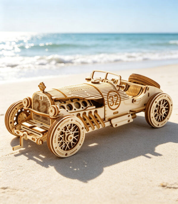 Wooden Sports Car Model