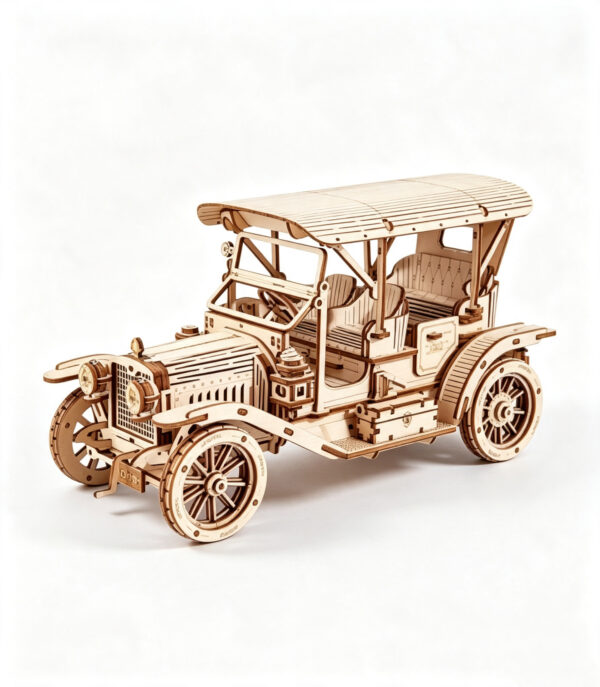 Vintage Car Wooden Model
