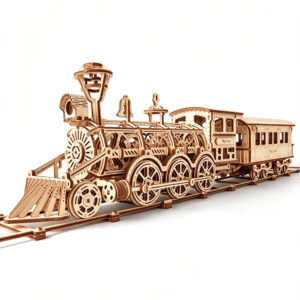 Steam Locomotive Wooden Model