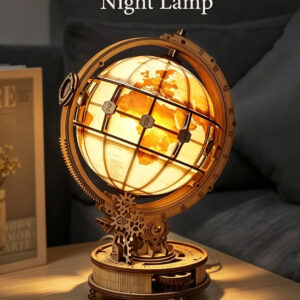 Illuminated Globe Wooden Model