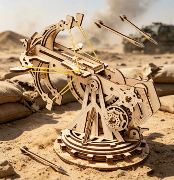 Siege Catapult Wooden Model