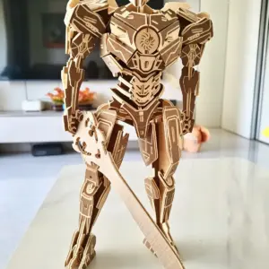 Wooden Mecha Warrior Model Kit